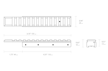Image of Hawke Sport Optics Weaver/Picatinny Rail Adapter - 1 Pieces, 11mm, Black, 22401