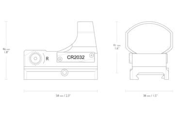 Image of Hawke Sport Optics Wide View Digital Control Reflex Red Dot Sight w/ Battery Tray, 3 MOA, Large, Black, 12144