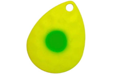 Image of Hawken Outdoors Simon 3.5 Colorado Spinner Blade, Hammered, Chartresue Green Dot Light Bulb, Gold Blade, 2 Pieces, SSBH35018