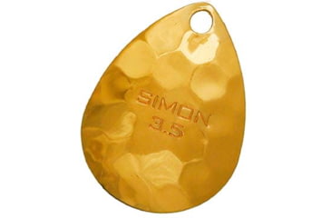 Image of Hawken Outdoors Simon 3.5 Colorado Spinner Blade, Hammered, Gold, 2 Pieces, SSBH35004