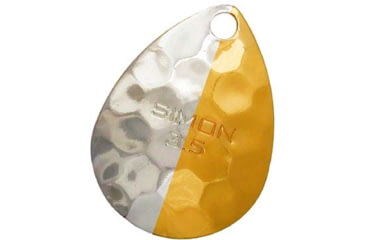 Image of Hawken Outdoors Simon 3.5 Colorado Spinner Blade, Hammered, Gold/Nickel, 2 Pieces, SSBH35001