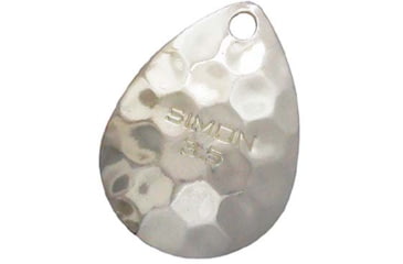 Image of Hawken Outdoors Simon 3.5 Colorado Spinner Blade, Hammered, Silver, 2 Pieces, SSBH35002