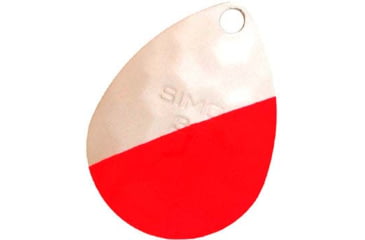 Image of Hawken Outdoors Simon 3.5 Colorado Spinner Blade, Hammered, White/Red, Coast Guard, Gold Blade, 2 Pieces, SSBH35019