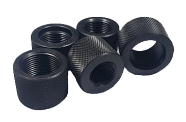 Image of Hawkins Precision .975 in Thread Protector 3/4-24, Knurled Melonite, Black, 199-0975.2