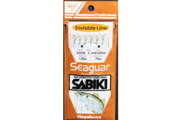 Image of Hayabusa Hage-Aurora Sabiki Rig Fluorocarbon, Size 4, 6 Pack, S-650E-4