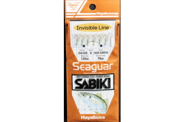 Image of Hayabusa Hage-Aurora Sabiki Rig Fluorocarbon, Size 6, 6 Pack, S-650E-6