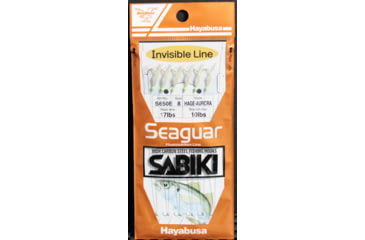 Image of Hayabusa Hage-Aurora Sabiki Rig Fluorocarbon, Size 8, 6 Pack, S-650E-8