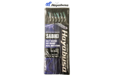 Image of Hayabusa Real Minnow Sabiki, Main 30Lb And Branch 20Lb Test Line, Size 10, 6 Hooks, EX125-10