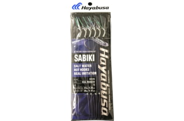 Image of Hayabusa Real Minnow Sabiki, Main 30Lb And Branch 22Lb Test Line, Size 14, 6 Hooks, EX125-14
