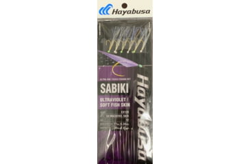 Image of Hayabusa Uv Mackerel Skin Sabiki, Main 24Lb And Branch 17Lb Test Line, Size 12, 6 Hooks, EX129-12