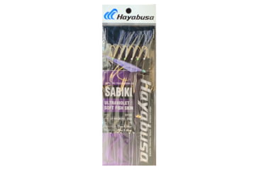 Image of Hayabusa Uv Mackerel Skin Sabiki, Main 28Lb And Branch 21Lb Test Line, Size 14, 6 Hooks, EX129-14
