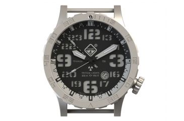 Image of Hazard 4 Heavy Water Diver BlackTie B White GMT Unisex Analog Watch, 50mm, Silver, Nylon, HWD-TI-G-W-KW-GGYG