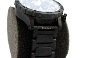 Image of Hazard 4 Heavy Water Diver Nightwatch B Unisex Analog Watch, 50mm, Black, TIPVD Bracelet, HWD-TIPV-B-KW-GGYG