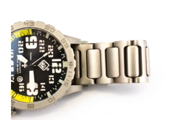 Image of Hazard 4 HeavyWaterDiver BlackTie B Ti Bracelet Yellow GMT, Silver, HWD-TI-B-G-Y-KW-GGYG