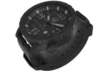 Image of Hazard 4 HeavyWater Diver Titanium Black PVD Dive Watch,Black Dial,Charcoal Graphics,Blue Bezel,Nylon Strap WAT-HWD-TIPV-KC-BBRB