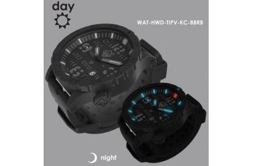 Image of Hazard 4 Heavy Water Diver Blackout A Unisex Analog Watch, 50mm, Black, HWD-TIPV-KC-BBRB