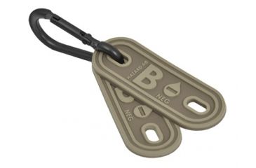 Image of Hazard 4 B- Blood Type Marker, 2 Pack, Coyote, PAT-BLD-B-NEG-CYT
