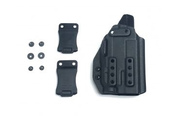 Image of Hazmat Holster Works LB1 IWB/AIWB Kydex Holster,Glock 19/17 w/ Streamlight TLR-7,Right Hand Black, 10013