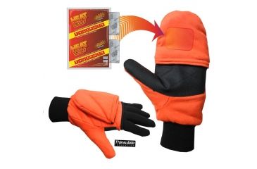 Image of Heat Factory Heated Pop Top Glove - Mens, Pair, Blaze Orange, Large 991-BO-LG