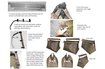 Image of Heavy Hauler Outdoor Gear HUB Blind Front Flip Down Cover/Lid, Mossy Oak Shadow Grass Blades, 01512F