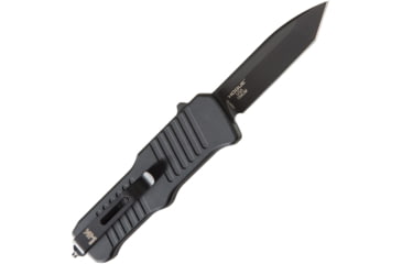 Image of Heckler &amp; Koch Auto Hk Mini Incursion OTF Automatic Folding Knives w/ Glass breaker, 3in, Black PVD Coated 154CM Stainless Tanto Blade, Black Anodized Aluminum Handle, 54046