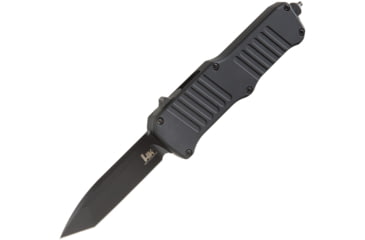 Image of Heckler &amp; Koch Auto Hk Mini Incursion OTF Automatic Folding Knives w/ Glass breaker, 3in, Black PVD Coated 154CM Stainless Tanto Blade, Black Anodized Aluminum Handle, 54046
