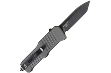Image of Heckler &amp; Koch Auto Hk Mini Incursion OTF Automatic Folding Knives w/ Glass breaker, 3in, Black PVD Coated 154CM Stainless Tanto Blade, Gray Anodized Aluminum Handle, 54042