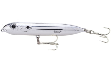Image of Heddon Super Spook Topwater Walking Bait, 5in, 1oz, SW Xt Plug Nickel, XSW9256442