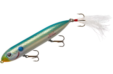Image of Heddon Super Spook Topwater Walking Bait, 5in, 7/8oz, Feathered Treble, Lake Fork Shad, X9256FHLFS