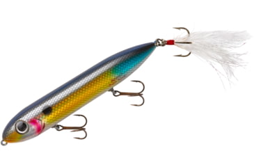 Image of Heddon Super Spook Topwater Walking Bait, 5in, 7/8oz, Feathered Treble, Wounded Shad, X9256FHBS