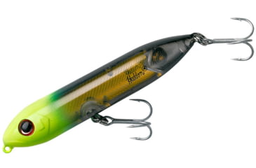 Image of Heddon Super Spook Jr. Topwater Walking Bait, 3-1/2in, 1/2 oz, Black/Chart Gold Insert, X923624
