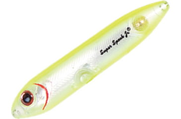 Image of Heddon Super Spook Jr. Topwater Walking Bait, 3-1/2in, 1/2 oz, Chartreuse Silver Insert, X923623
