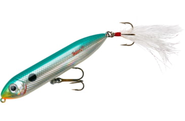 Image of Heddon Super Spook Jr. Topwater Walking Bait, 3-1/2in, 1/2 oz, Feathered Treble, Lake Fork Shad, X9236FHLFS