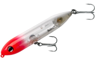 Image of Heddon Super Spook Jr. Topwater Walking Bait, 3-1/2in, 1/2 oz, White/Pink Silver Insert, X923625