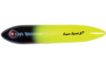 Image of Heddon Super Spook Jr. Topwater Bait, Floating, 1/2oz, 3-1/2in, Chartreuse Black Head, X923622