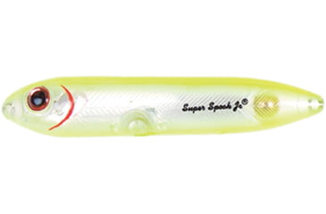 Image of Heddon Super Spook Jr. Topwater Bait, Floating, 1/2oz, 3-1/2in, Chartreuse/Silver Insert, X923623