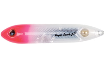 Image of Heddon Super Spook Jr. Topwater Bait, Floating, 1/2oz, 3-1/2in, White Pink Silver Insert, X923625