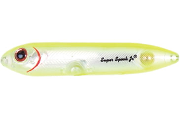 Image of Heddon Super Spook Topwater Bait, Floating, 7/8oz, 5in, Chartreuse/Silver Insert, X925623