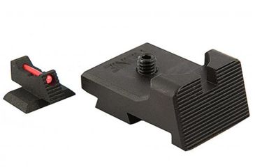 Image of Heinie 1911 Mil-Spec Ledge Tactical Sight Set with Fiber Optic Front, Black, 3055-50L