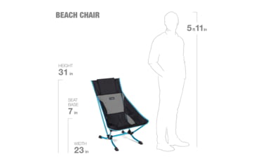 Image of Helinox Beach Camping Chair, Black, 12651R2