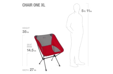 Image of Helinox Chair One, Medium, Scarlet/Iron, 10098