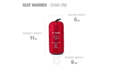 Image of Helinox Chair One Reversible Seat Warmer, Scarlet/Iron, 12457