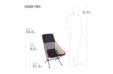 Image of Helinox Chair Two, Black/Khaki/Purple, 12893