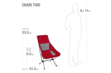 Image of Helinox Chair Two, Scarlet/Iron, 12887