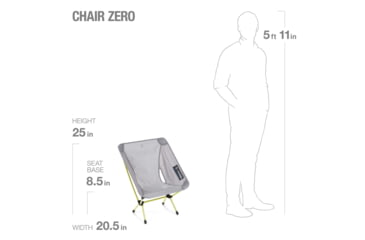 Image of Helinox Chair Zero High Back, Grey, 10560