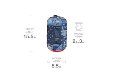 Image of Helinox Toasty Sunset/Beach Chair, Blue &amp; Red Bandana, 12494