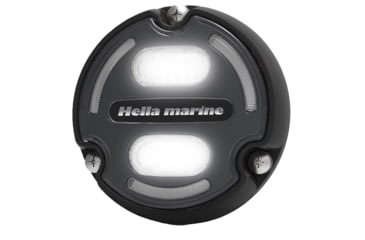Image of Hella Marine Apelo A2 Blue White 3000 Lumens LED Underwater Light w/ Housing, Black Housing, Charcoal Lens w/Edge Light, 016147-001