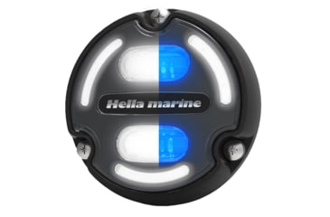 Image of Hella Marine Apelo A2 Blue White 3000 Lumens LED Underwater Light w/ Housing, Black Housing, Charcoal Lens w/Edge Light, 016147-001