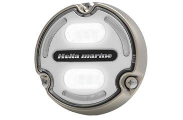 Image of Hella Marine Apelo A2 Blue White 3000 Lumens LED Underwater Light w/ Housing, Bronze Housing, White Lens w/Edge Light, 016147-101