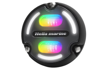 Image of Hella Marine Apelo A2 RGB 3000 Lumens LED Underwater Light w/ Housing, Black Housing, Charcoal Lens w/Edge Light, 016148-001